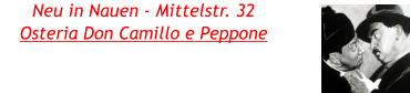 Neu in Nauen - Mittelstr. 32 Osteria Don Camillo e Peppone